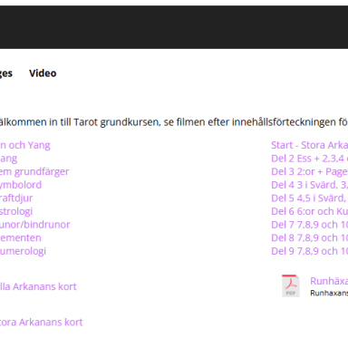 Tarot grundkurs